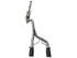 aFe Rebel Series CB 2.5in Dual Center Exit SS Exhaust w/ Black Tips 07-15 Jeep Wrangler 3.6L/3.8L V6 - AFE49-48056-B