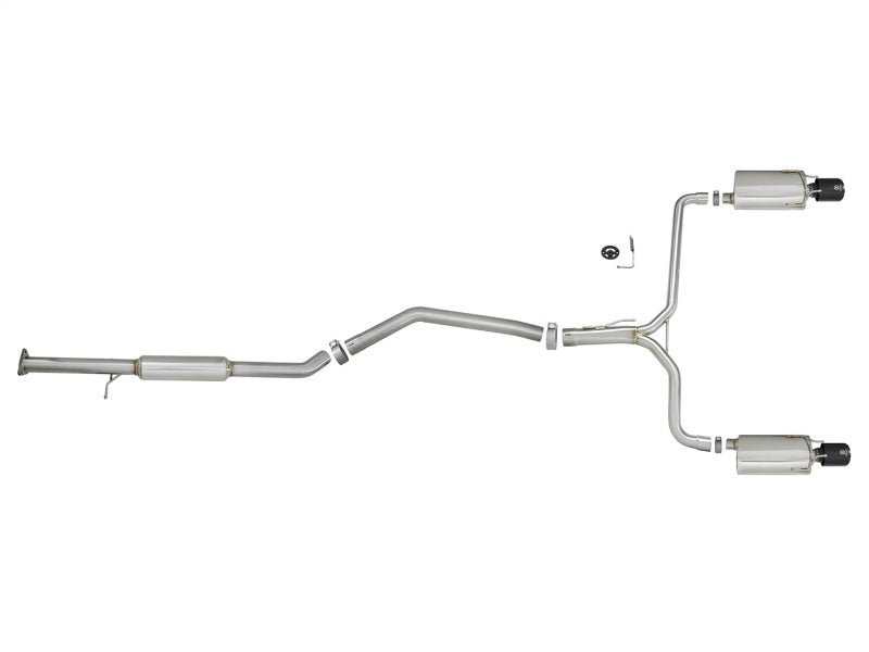aFe Takeda Exhaust 304SS Dual Cat-Back w/ Black Tips 13-17 Honda Accord LX/EX/EX-L Sedan L4 2.4L - AFE49-36605-B