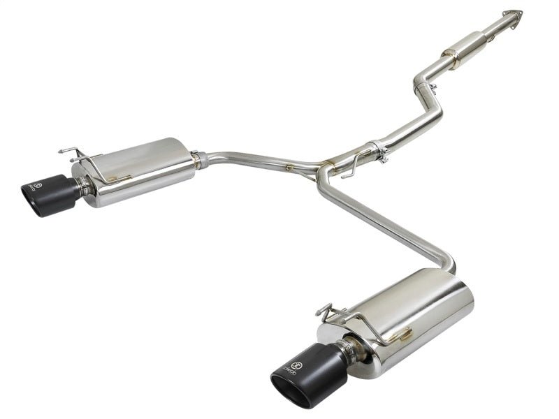 aFe Takeda Exhaust 304SS Dual Cat-Back w/ Black Tips 13-17 Honda Accord LX/EX/EX-L Sedan L4 2.4L - AFE49-36605-B