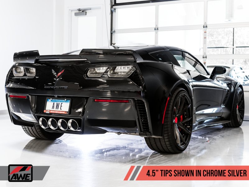 AWE Tuning 14-19 Chevy Corvette C7 Z06/ZR1 (w/o AFM) Touring Edition Axle-Back Exhaust w/Chrome Tips - AWE3015-42133