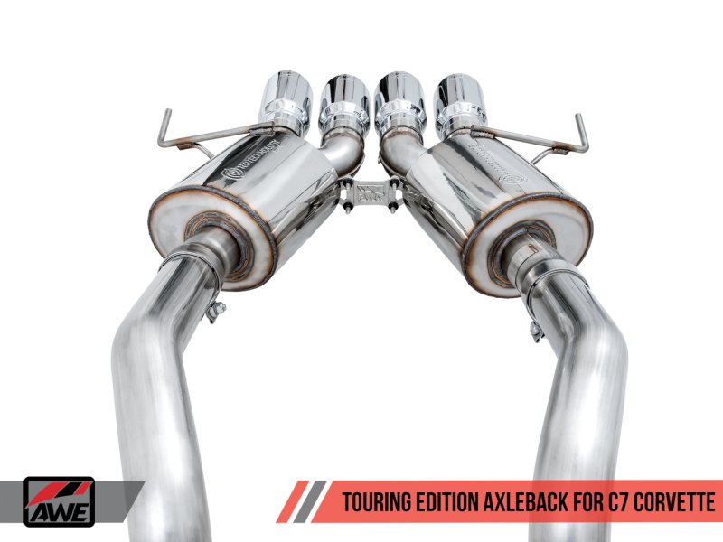 AWE Tuning 14-19 Chevy Corvette C7 Z06/ZR1 (w/o AFM) Touring Edition Axle-Back Exhaust w/Chrome Tips - AWE3015-42133