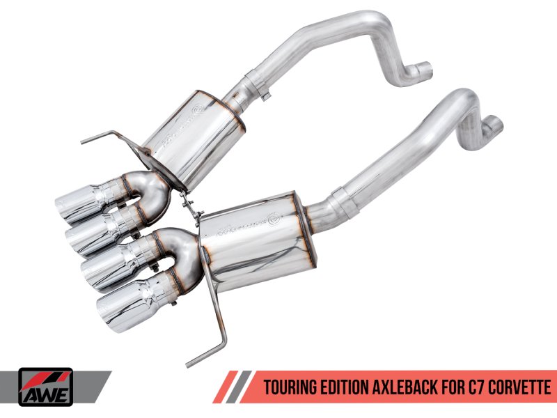 AWE Tuning 14-19 Chevy Corvette C7 Z06/ZR1 (w/o AFM) Touring Edition Axle-Back Exhaust w/Chrome Tips - AWE3015-42133