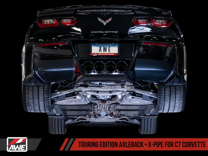 AWE Tuning 14-19 Chevy Corvette C7 Z06/ZR1 (w/o AFM) Touring Edition Axle-Back Exhaust w/Chrome Tips - AWE3015-42133