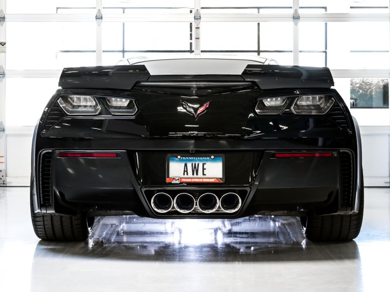 AWE Tuning 2014-2019 C7 Corvette Z06/ZR1 (w/o AFM) Track Axle-Back w/ Chrome Tips - AWE3020-42073