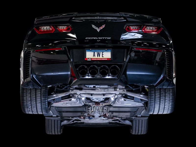 AWE Tuning 2014-2019 Corvette C7 Track Edition Axle-Back Exhaust w/ Black Tips - AWE3020-43081