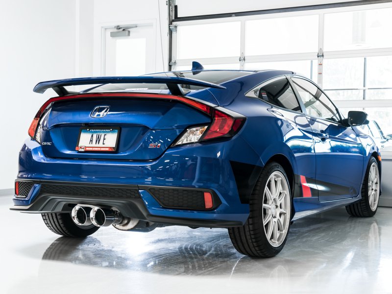 AWE Tuning 2017-2021 Honda Civic SI 1.5L / Type R 2.0L Turbo Triple-to-Dual Tip Conversion Kit - AWE3810-31016