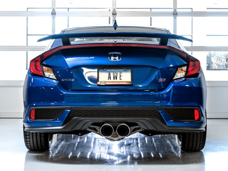 AWE Tuning 2017-2021 Honda Civic SI 1.5L / Type R 2.0L Turbo Triple-to-Dual Tip Conversion Kit - AWE3810-31016