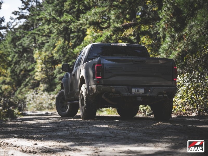 AWE Tuning 2017+ Ford Raptor 0 FG Performance Exhaust System - w/ Diamond Black Tips - AWE3015-33106