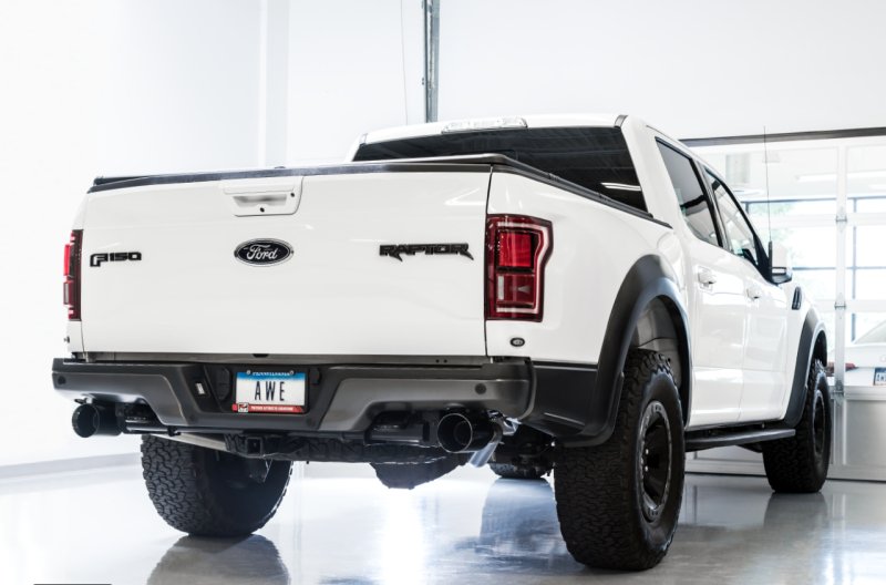 AWE Tuning 2017+ Ford Raptor 0 FG Performance Exhaust System - w/ Diamond Black Tips - AWE3015-33106