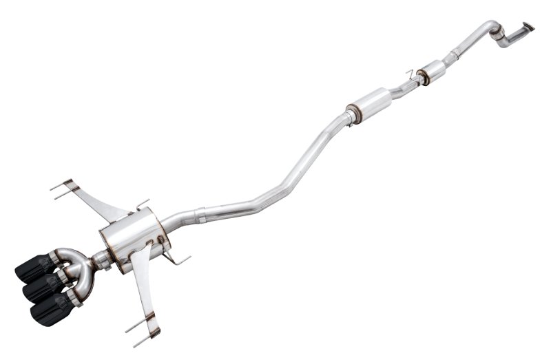 AWE Tuning 2017+ Honda Civic Type R Touring Edition Exhaust w/Front & Mid Pipe - Diamond Blk Tips - AWE3015-43000