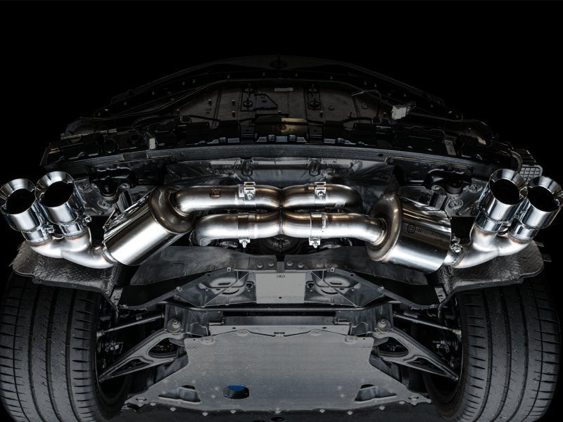 AWE Tuning 2020-2023 Chevrolet Corvette (C8) Touring Edition Exhaust - Quad Chrome Silver Tips - AWE3015-42151