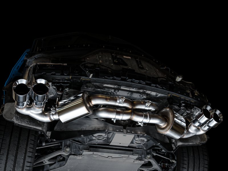 AWE Tuning 2020-2023 Chevrolet Corvette (C8) Touring Edition Exhaust - Quad Chrome Silver Tips - AWE3015-42151