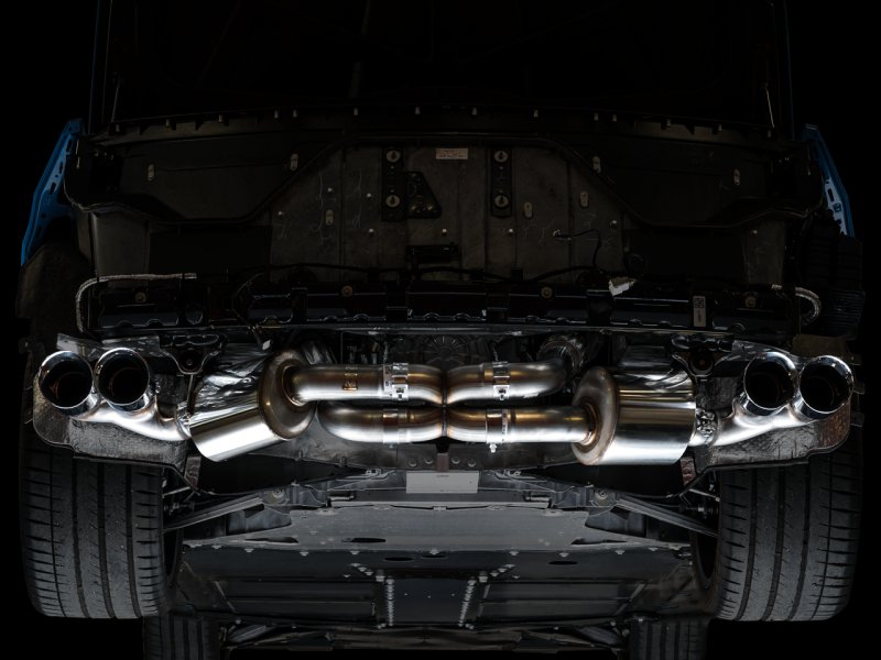 AWE Tuning 2020-2023 Chevrolet Corvette (C8) Touring Edition Exhaust - Quad Chrome Silver Tips - AWE3015-42151