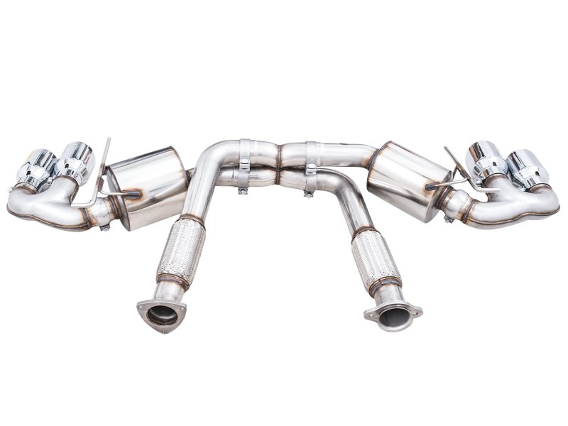 AWE Tuning 2020-2023 Chevrolet Corvette (C8) Touring Edition Exhaust - Quad Chrome Silver Tips - AWE3015-42151