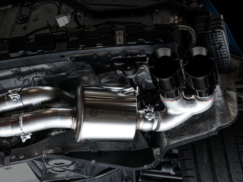 AWE Tuning 2020-2023 Chevrolet Corvette (C8) Touring Edition Exhaust - Quad Diamond Black Tips - AWE3015-43159