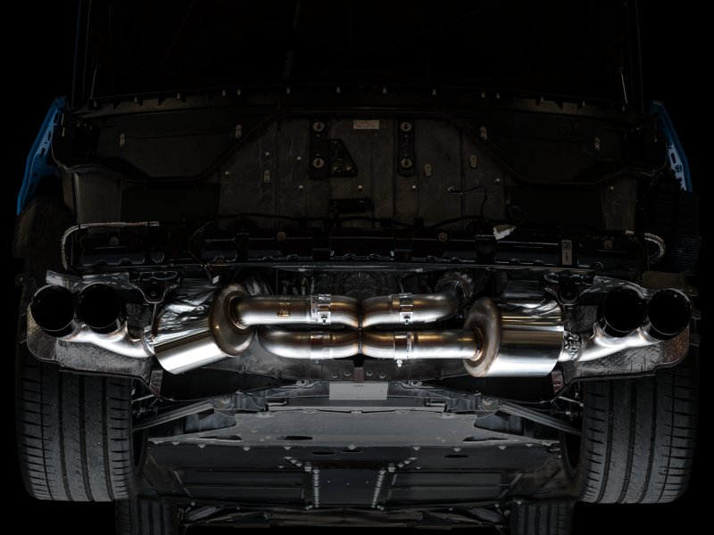 AWE Tuning 2020-2023 Chevrolet Corvette (C8) Touring Edition Exhaust - Quad Diamond Black Tips - AWE3015-43159