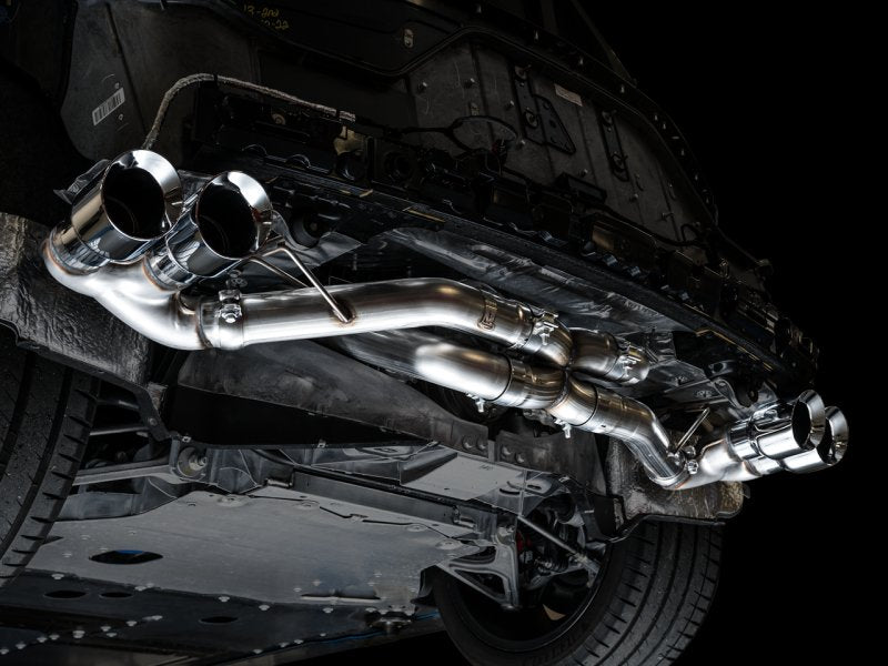AWE Tuning 2020-2023 Chevrolet Corvette (C8) Track Edition Exhaust - Quad Chrome Silver Tips - AWE3020-42080