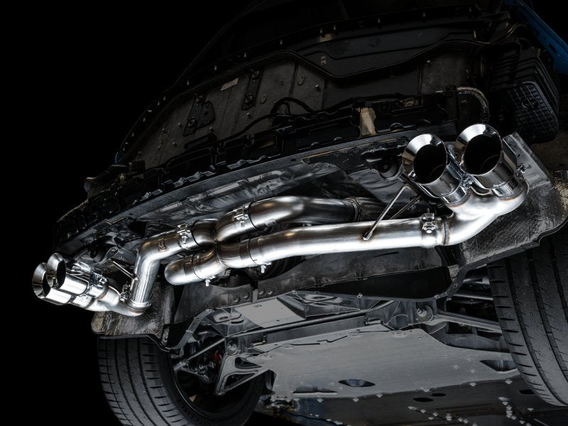 AWE Tuning 2020-2023 Chevrolet Corvette (C8) Track Edition Exhaust - Quad Chrome Silver Tips - AWE3020-42080