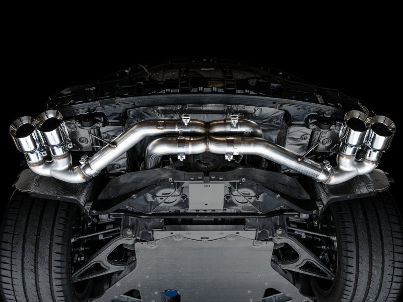 AWE Tuning 2020-2023 Chevrolet Corvette (C8) Track Edition Exhaust - Quad Chrome Silver Tips - AWE3020-42080