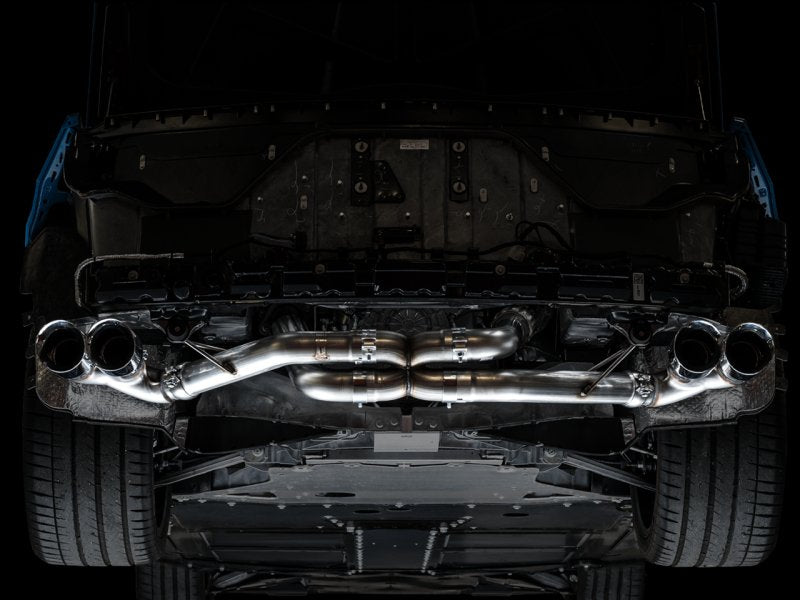 AWE Tuning 2020-2023 Chevrolet Corvette (C8) Track Edition Exhaust - Quad Chrome Silver Tips - AWE3020-42080