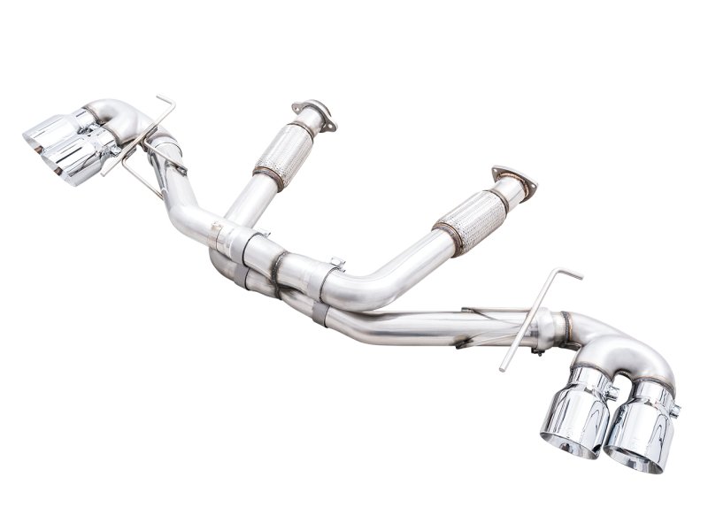 AWE Tuning 2020-2023 Chevrolet Corvette (C8) Track Edition Exhaust - Quad Chrome Silver Tips - AWE3020-42080