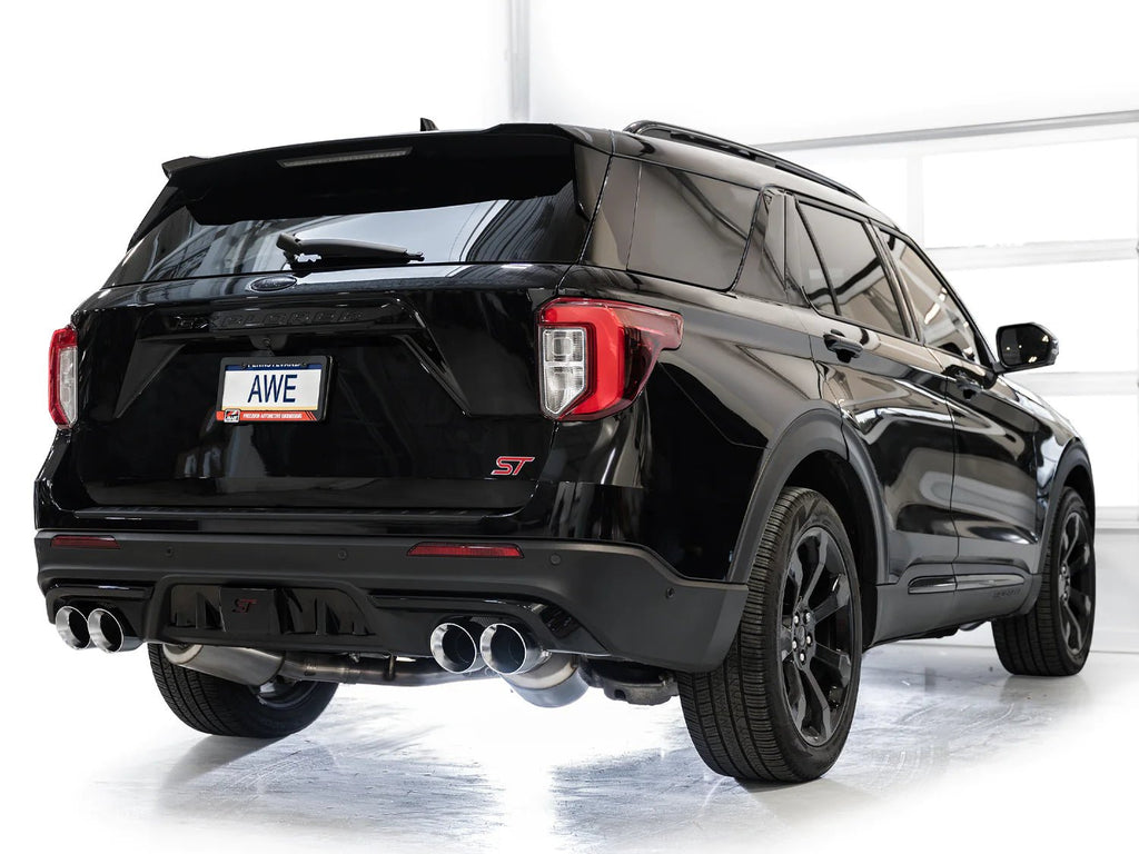 AWE Tuning 2020-2024 Ford Explorer ST Touring Edition Catback w/ Chrome Silver Tips - AWE3015-42625