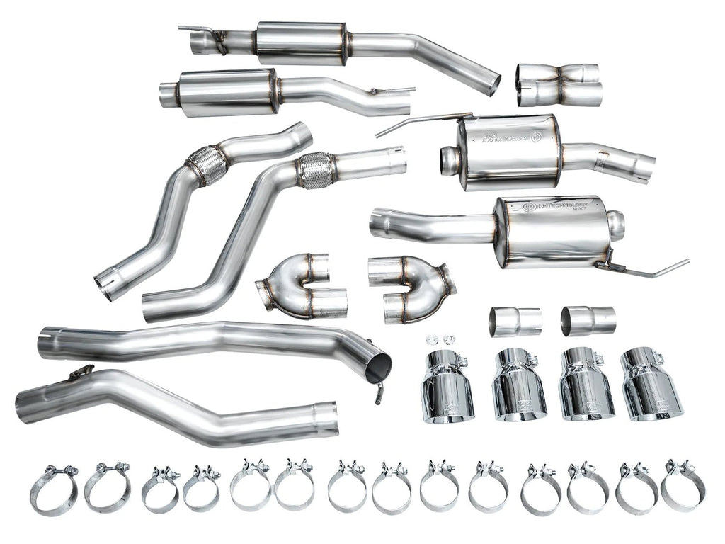AWE Tuning 2020-2024 Ford Explorer ST Touring Edition Catback w/ Chrome Silver Tips - AWE3015-42625