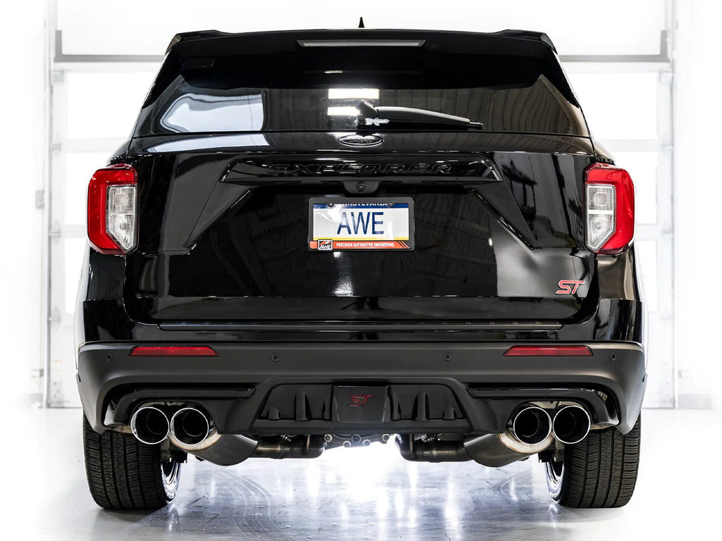 AWE Tuning 2020-2024 Ford Explorer ST Touring Edition Catback w/ Chrome Silver Tips - AWE3015-42625
