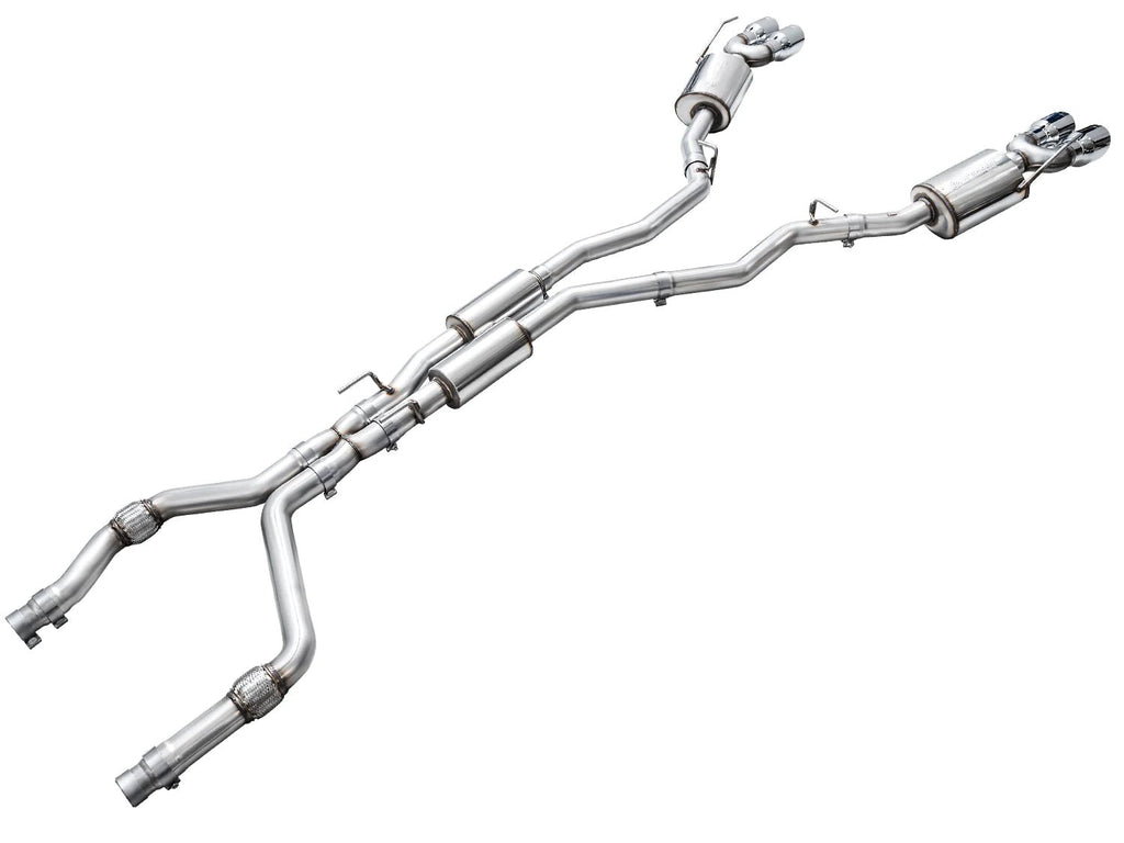 AWE Tuning 2020-2024 Ford Explorer ST Touring Edition Catback w/ Chrome Silver Tips - AWE3015-42625
