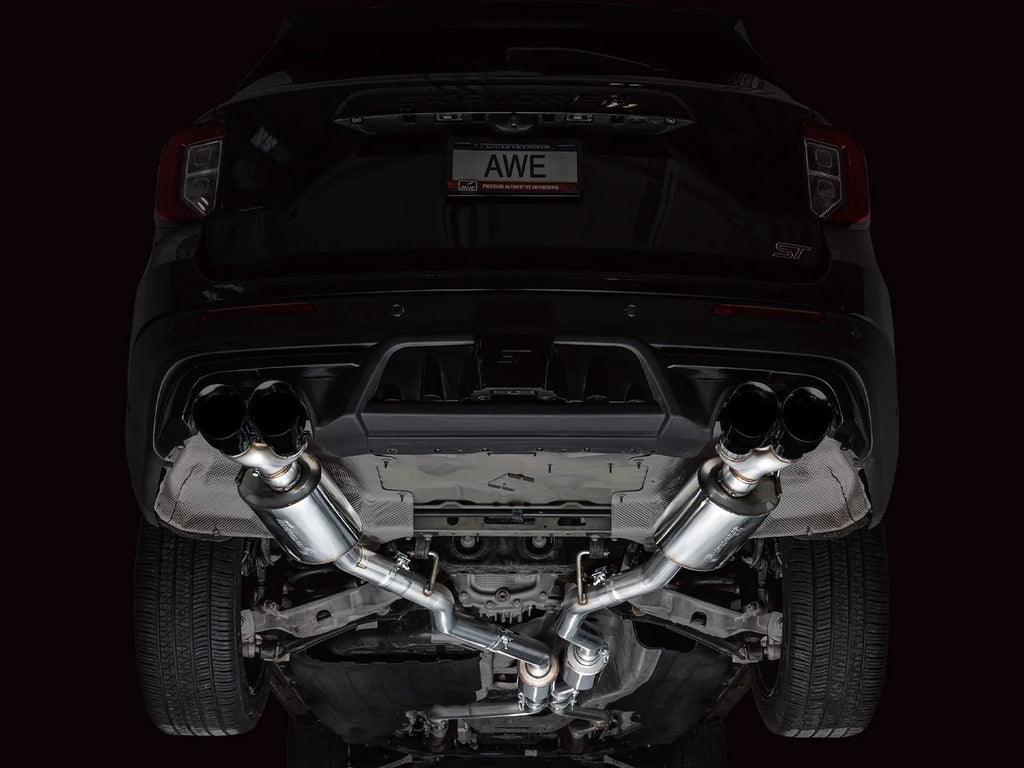 AWE Tuning 2020-2024 Ford Explorer ST Touring Edition Catback w/ Diamond Black Tips - AWE3015-43625