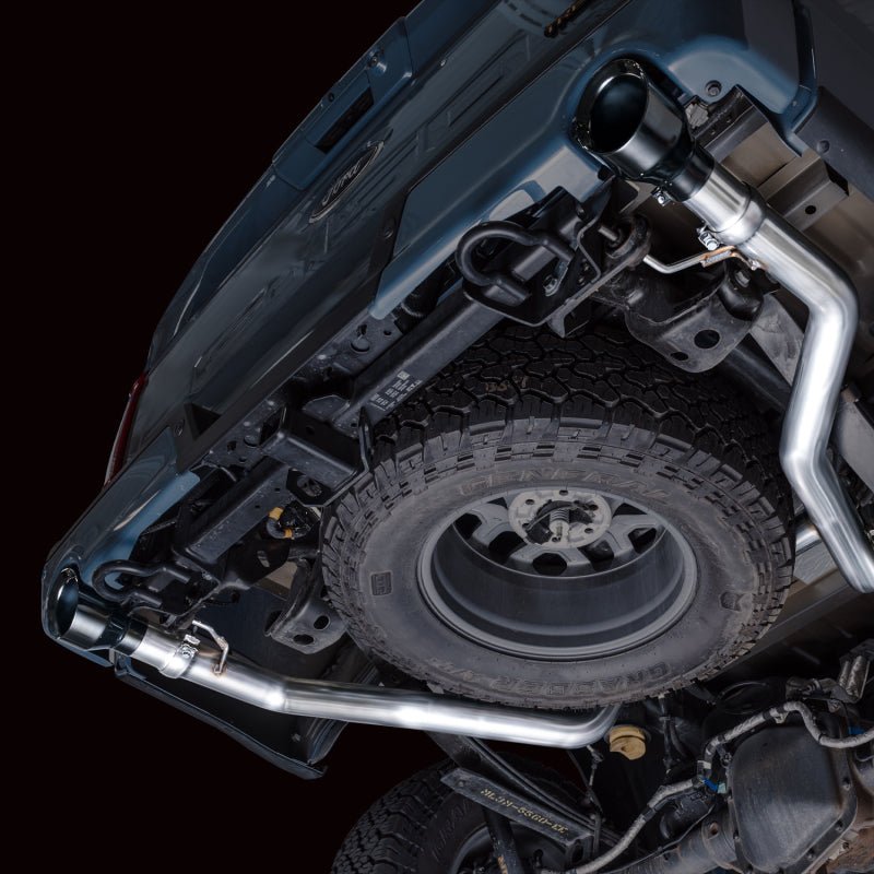 AWE Tuning 2021+ Ford F-150 Tremor (w/ Bumper Cutouts) 0FG Non-Resonated Catback -Diamond Black Tips - AWE3020-33402