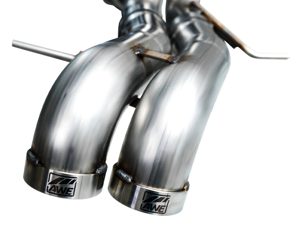 AWE Tuning 2022-2024 Ford Bronco Raptor 4WD Dual BashGuards Catback w/o Tips - AWE3025-31327