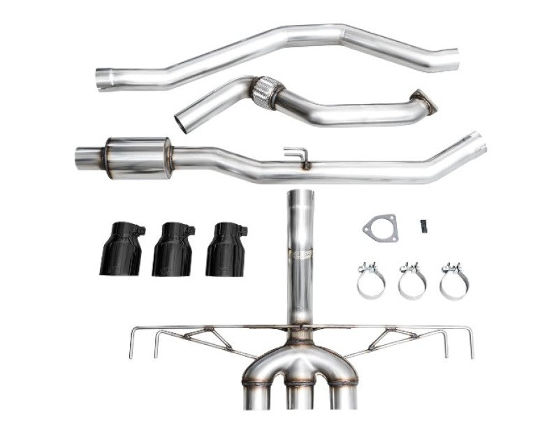 AWE Tuning 2023 Honda Civic Type R Track Edition Catback w/ Triple Black Tips - AWE3020-53287