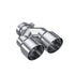 MBRP Universal Polished SS Exhaust Tips 3" Inlet/Dual 4" Outlet/Staggered L 9.37"/R 9.87"