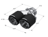 MBRP Universal Carbon Fiber Exhaust Tip 3" Inlet / Dual 4" Outlet