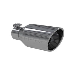 MBRP Universal Polished Exhaust Tip 2.5" Inlet/4.5" Outlet/11" Length Angle Rolled End