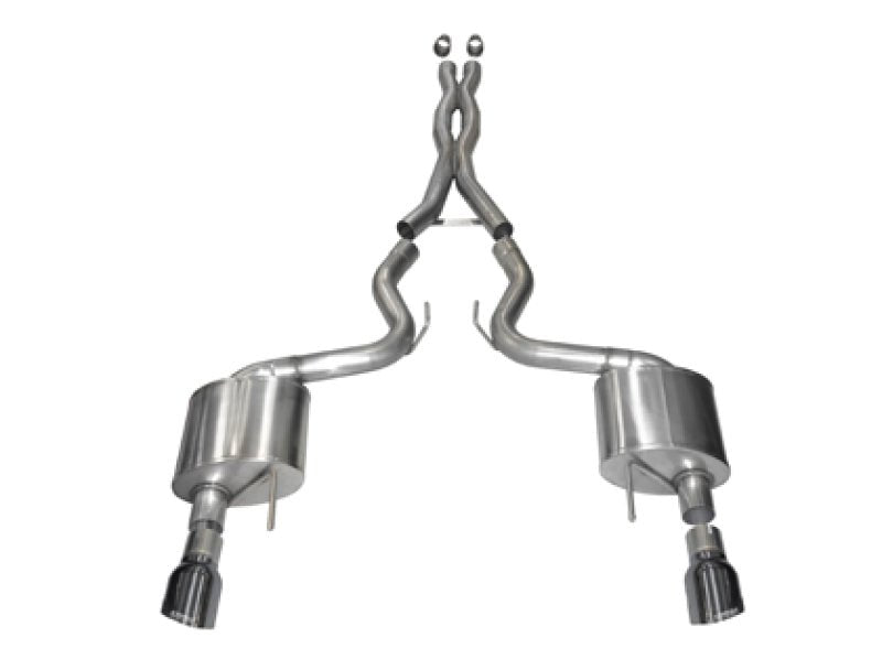Corsa 15-17 Ford Mustang GT Coupe 5.0L 3in Xtreme Cat-Back Exhaust Dual Rear Exit w/ Gun Metal Tips - COR14328GNM