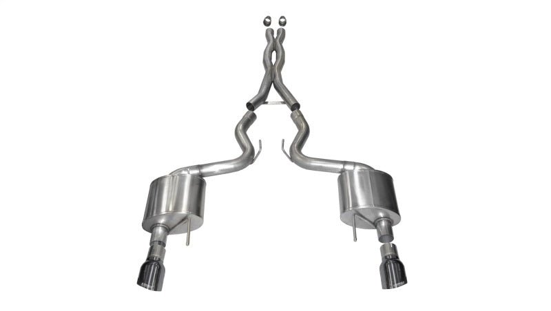 Corsa 15-17 Ford Mustang GT Coupe 5.0L 3in Xtreme Cat-Back Exhaust Dual Rear Exit w/ Gun Metal Tips - COR14328GNM