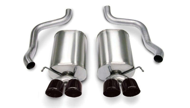 Corsa 2005-2008 Chevrolet Corvette C6 6.0L V8 Black Sport Axle-Back Exhaust - COR14169BLK