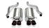 Corsa 2005-2008 Chevrolet Corvette C6 6.0L V8 Black Sport Axle-Back Exhaust - COR14169BLK