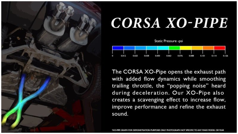 Corsa 2006-2008 Chevrolet Corvette Auto C6 6.0L SS 2.5" X-Pipe - COR14127