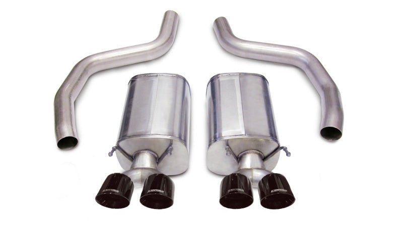 Corsa 2006-2013 Corvette C6 Z06/ZR1 6.2/7.0L SS 3" Sport Axle-Back w/ Quad 4" Black Tips - COR14164BLK
