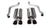 Corsa 2009-2013 Chevrolet Corvette 6.2L Sport 2.5" Axle Back w/ Quad Black Tips - COR14108BLK