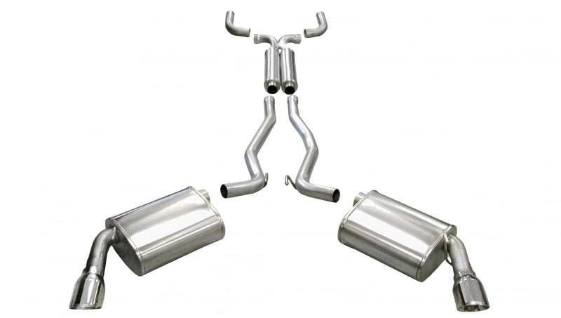 Corsa 2010-2015 Chevrolet Camaro CP SS 6.2L SS 2.5" Sport Catback w/ Polished 4" Tips - COR14952