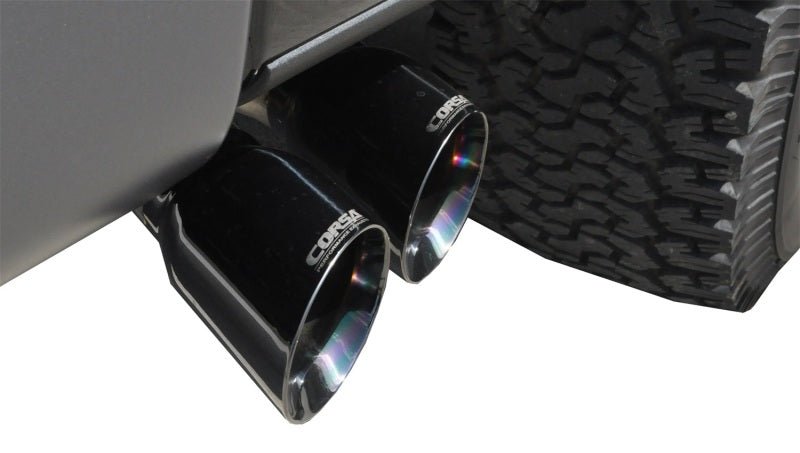Corsa 2011-2014 Ford F-150 Raptor 6.2 133" Wheelbase 3" Xtreme CatBack Exhaust w/ Dual Black Tips - COR14759BLK