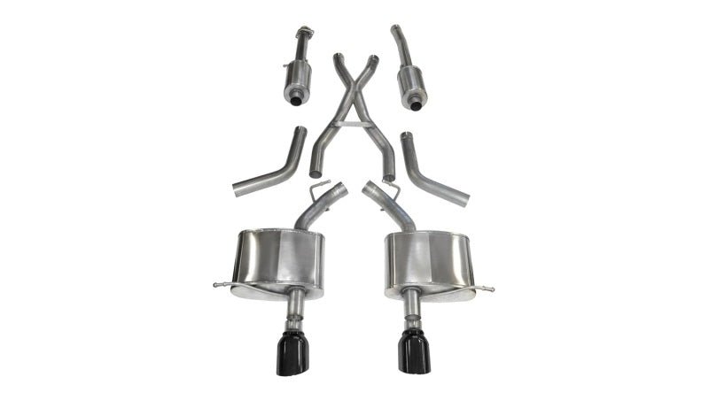 Corsa 2011-2023 Dodge Durango 5.7L SS 2.5" Sport CatBack Exhaust w/ 4.5" Black Tips - COR14459BLK