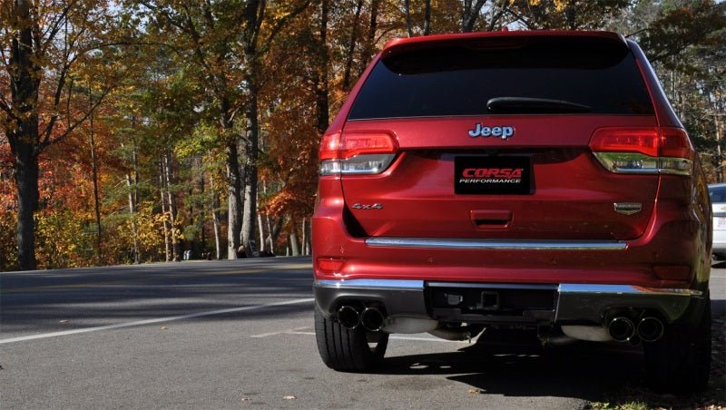 Corsa 2014-2021 Grand Cherokee Summit 5.7 SS 2.5" Sport Catback w/ Quad 4" Black Tips - COR14992BLK