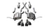 Corsa 2014-2021 Grand Cherokee Summit 5.7 SS 2.5" Sport Catback w/ Quad 4" Black Tips - COR14992BLK