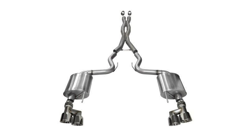Corsa 2015-2017 Ford Mustang GT 5.0 3" Sport Catback w/ 4" Polish Quad Tips - COR14337