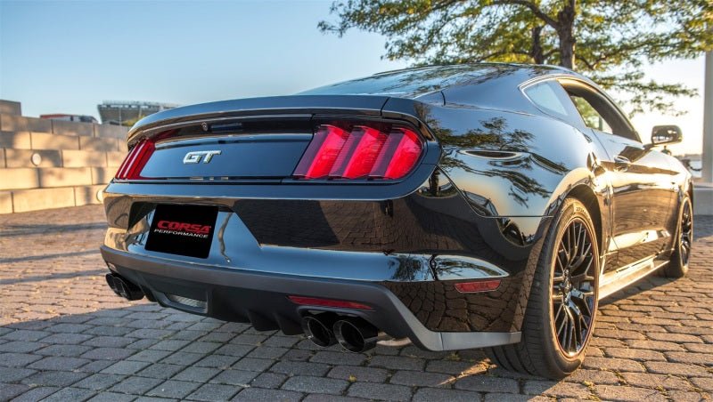 Corsa 2015-2017 Ford Mustang GT 5.0 SS 3" Xtreme Catback w/ Black Quad 4" Tips - COR14335BLK